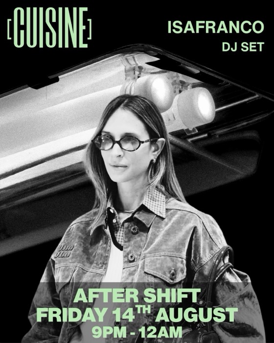 Isafranco DJ set — After Shift, Friday 14th August